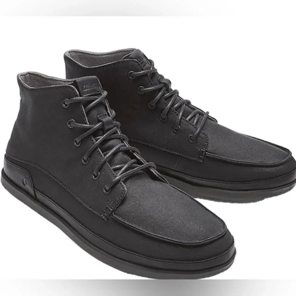 OluKai Nalukai Kapa Boot Black Waxed Canvas High Top Shoe Water Resistant. Sz: 9 main image 8